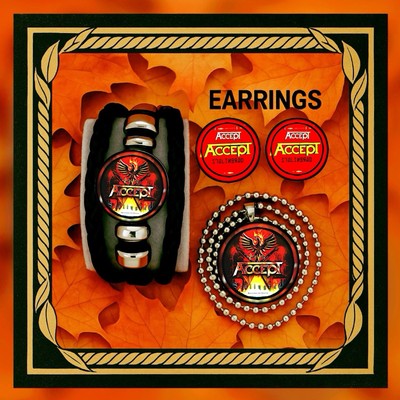 ACCEPT GERMAN ROCK BAND  LIFE IS A BITCH  BR NEC EARRINGS   
