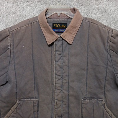 Walls Barn Chore Coat Men's Size 2XLT Gray Canvas Zero Zone Workwear