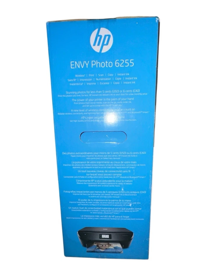 HP Envy 6255 All-In-One Inkjet Wireless Photo Printer Black New Sealed Box - Image 4 of 4