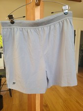 Fabletics Lined Fundamental Shorts Gray Mens XL Athletic Gym Pull On Pockets