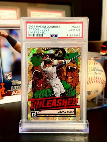 ⭐️ AARON JUDGE 2021 PANINI DONRUSS UNLEASHED #UNL8 PSA 10 GEM MINT SP /999