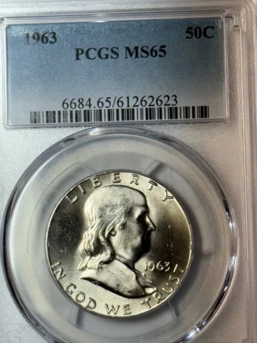 1963 Franklin Half Dollar MS65