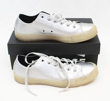 New in Box Converse Chuck Taylor All Star Lo Ox Silver Shoes Sz Mens 8 Womens 10