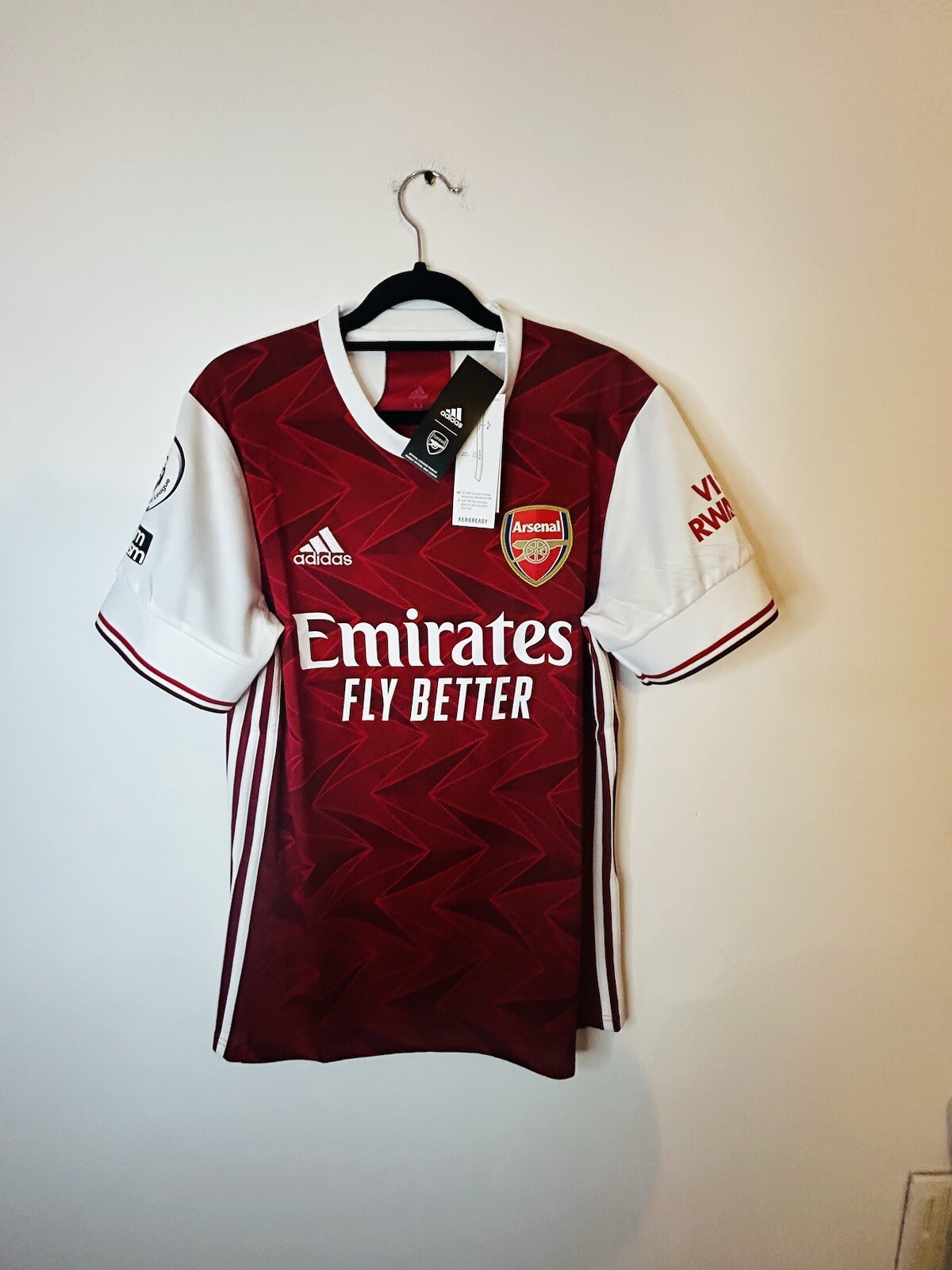 FILA Maglia calcio nuova con etichette Smith Rowe 32 Arsenal uomo M Home 2020 21 Adidas originale