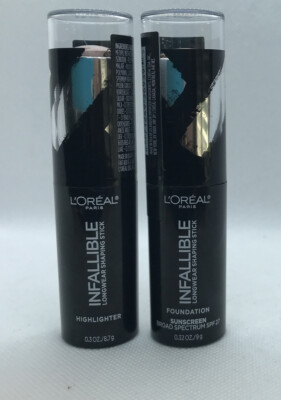 2X L'Oreal Infallible Longwear Shaping Stick Highlighter 408 &41