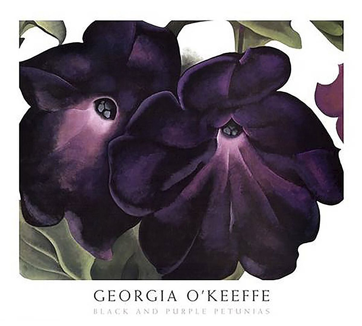 Vintage Georgia O’Keeffe “Purple Petunias” Art Exhibition Poster Vintage Georgia O’Keeffe “Purple Petunias” Art Exhibition Poster