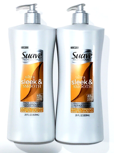 (2 Ct) Suave Professionals Ultra Sleek Smooth Frizz Control Conditioner Pump 28 - Picture 1 of 1