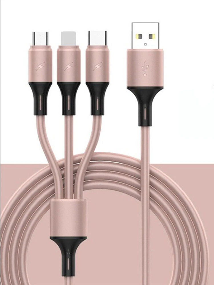 3 In 1 Charging USB Cable Charger Phone Type-C Micro IOS Multi Head ALL Phone_voghion.com