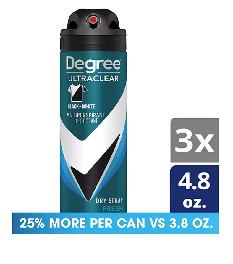 Desodorante en seco Degree for Men Ultraclear negro+blanco, fresco, 4,8 oz., paquete de 3 Foto 3 de 4
