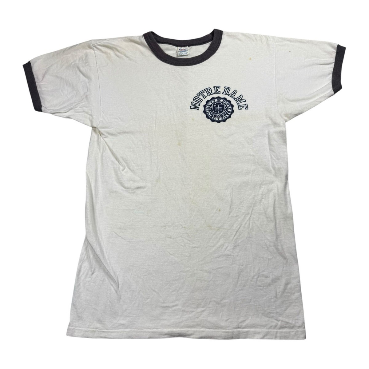 シャツ 70's USA ALABAMA college ringer vintage Vintage 70's University Of Notre Dame Champion Ringer T