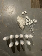 4 oz Plastic Bottles with Flip Top Pour Spout Lid Lot Of 9 With Extra Lids