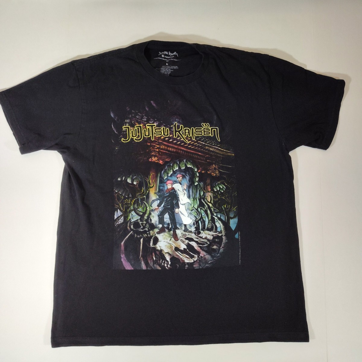 Jujutsu Kaisen Shirt Mens Medium L Black Crunchyroll Short Sleeve