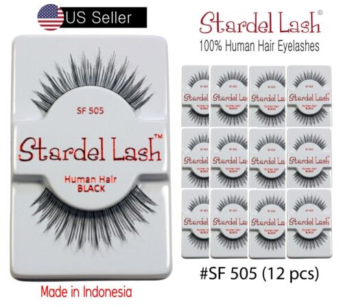 Amazing Price **12 pair** 100% Human Hair Eyelash "Stardel Lash" SF505 - 第 1/4 張圖片