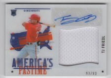 2022 Panini America's Pastime - TJ Friedl Material Signatures /99 RC - Reds
