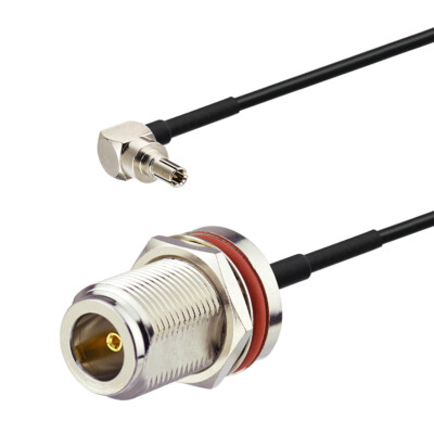 8'' N female bulkhead to CRC9 male RA pigtail cable RG174 20cm for huawei modem
