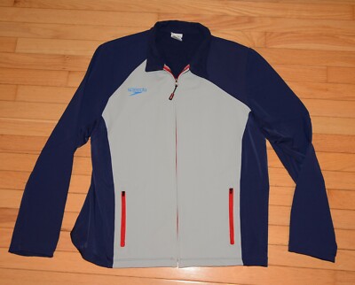 Speedo Men's Swimming Warmup Tracksuit US XL NWOT Red/White/Blue  Americana