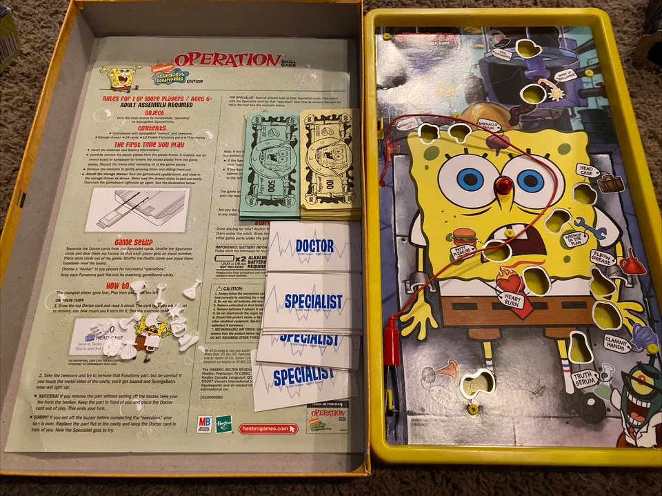 SpongeBob Squarepants Operation Skill Game 2007 Hasbro 98% complete 5 - Image 2 of 4