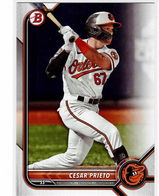 Cesar Prieto Baltimore Orioles 2022 Bowman Draft