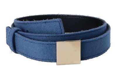 Hugo Boss Women's Reversible Blue & Black Wool Leather Belt Sz XS
