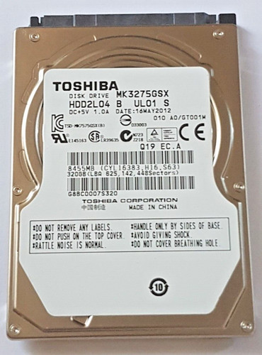 320 GB SATA Toshiba MK3275GSX 5400rpm 8MB HDD 2,5" interne Festplatte