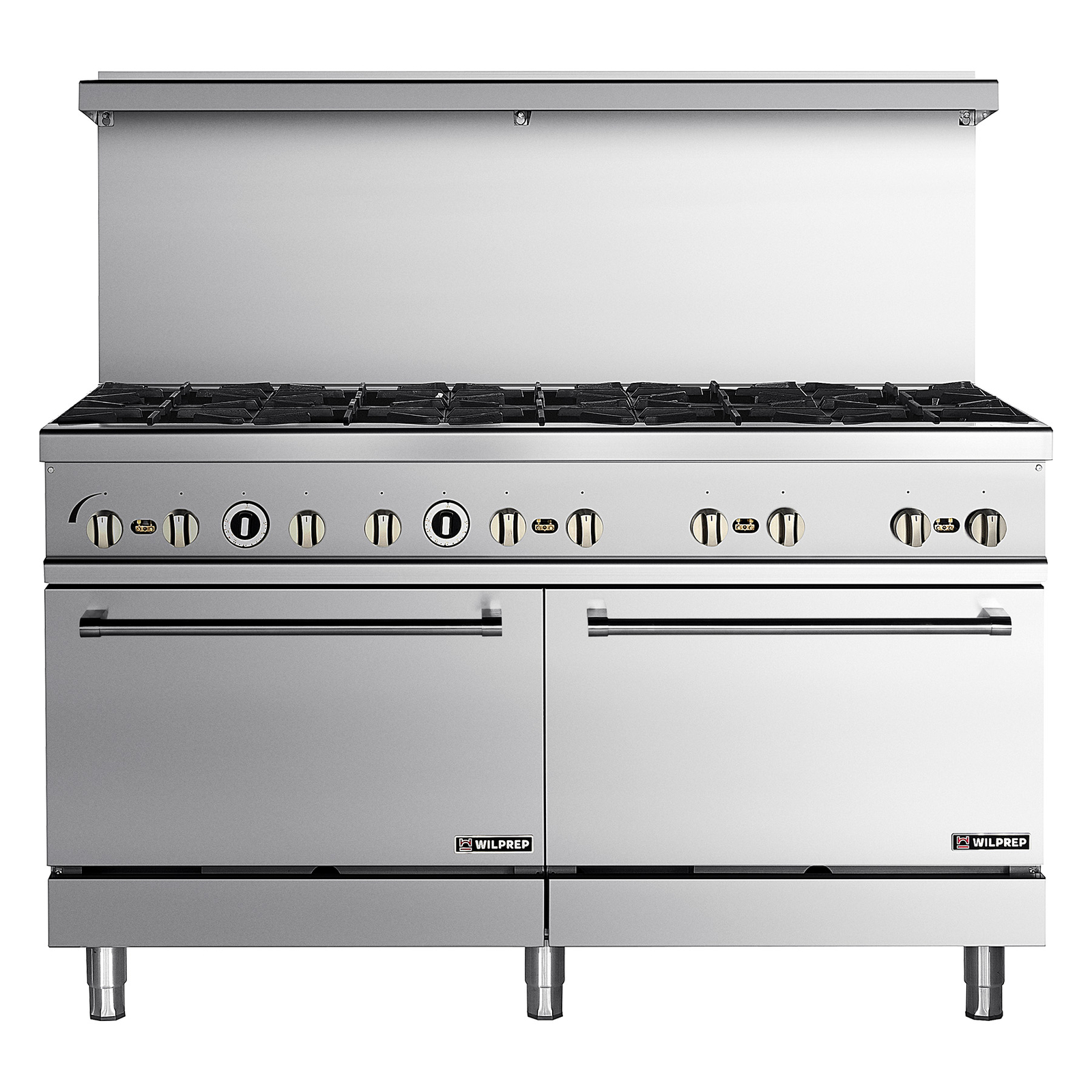 WILPREP 60" Liquid Propane Gas Range w Dual Oven 366000 BTU Capacity 10 Burner