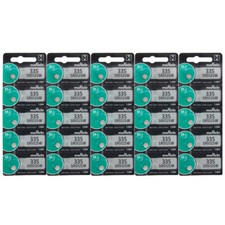 Murata 335 SR512SW 1.55V Silver Oxide 0 Hg Mercury Free Watch Battery 25 count