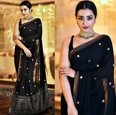party black saree