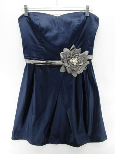 Trixxi Dress Women 11 Blue Mini Fit Flare Beaded … - image 1