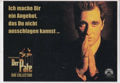Postcard - (D) - The Godfather - Al Pacino - Advertising Card - Excellent Condition