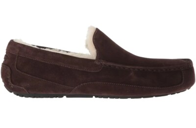 UGG Ascot Slippers Mens Sz 13 Navy Suede Leather Wool Lined Moccasin 1101110 NEW UGG Men main image 2