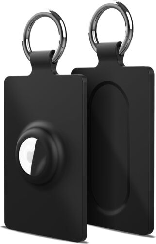 2 Pack Card Holder Case for AirTag & Tesla Key Compatible with 1 Black