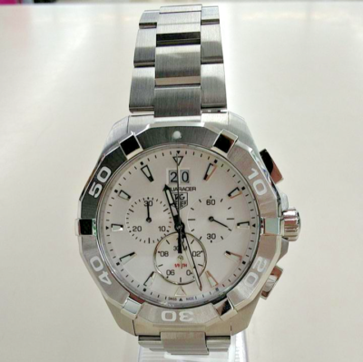 タグホイヤー TAG HEUER CAY1111 Tag Heuer Aquaracer Quartz White Dial Date Men Watch CAY1111