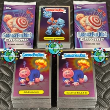 GARBAGE PAIL KIDS CHROME 7 COMPLETE 100-CARD BASE SET+2 WRAPPERS 2025 7TH SERIES
