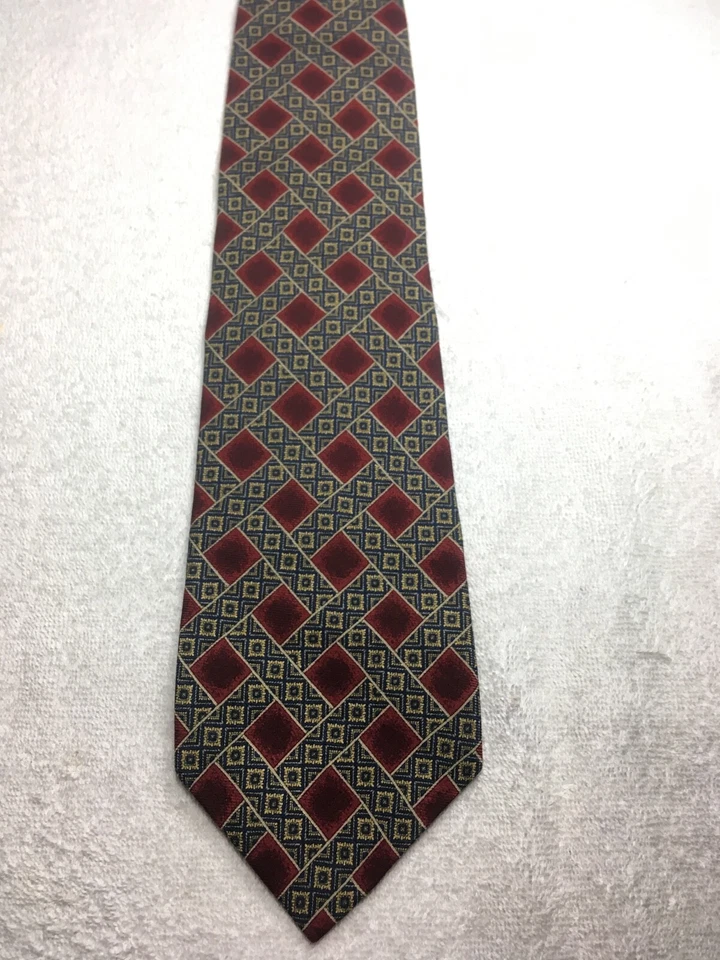 XMI CORBATA HOMBRE BORGOÑA ROJO AZUL ORO 4 X 60 Foto 2 de 4