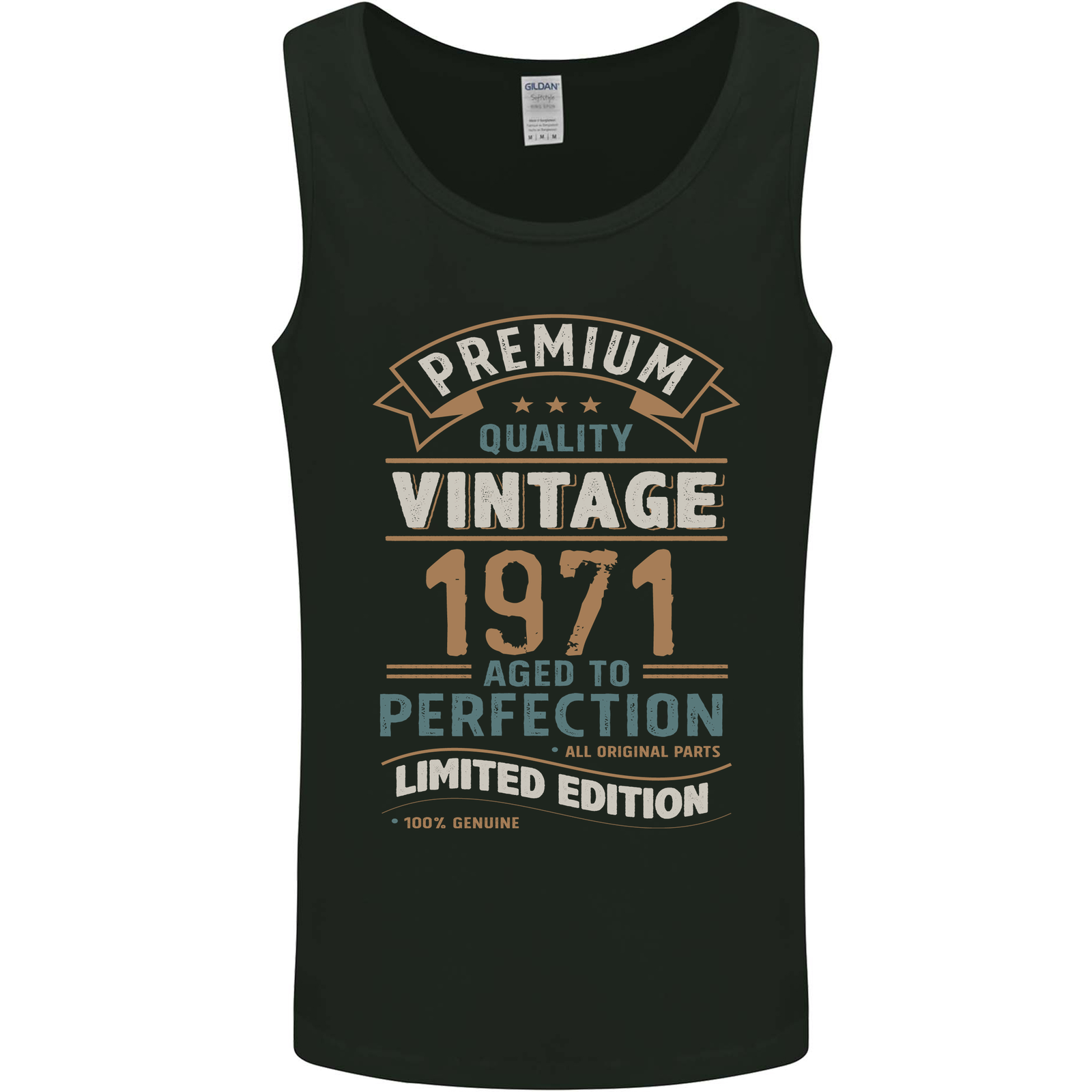 Premium Vintage 54th Birthday 1971 Mens Vest Tank Top