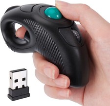 2.4G USB Wireless PC Laptop Finger HandHeld Trackball Mouse Mice