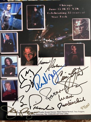 Cast Voyager Series Star Trek Voyager Full Cast Autographs From