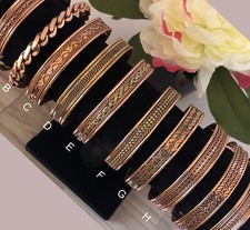 Pure Copper Bracelet Magnetic Healing Ancient Therapy Pain Relief Energy Bangle
