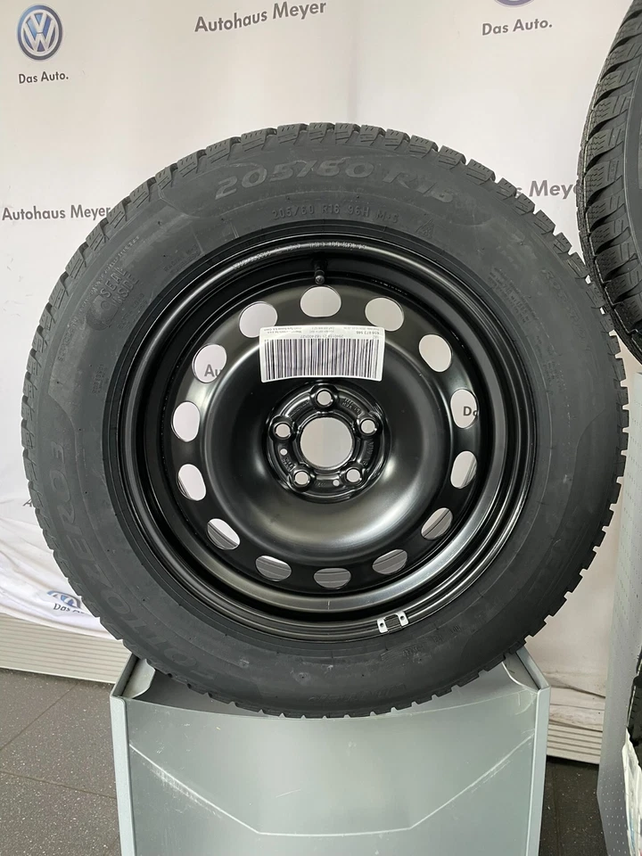 Original VW Skoda 16 Zoll Stahl Winterkomplettradsatz T-Cross Taigo Kamiq - Bild 3 von 4