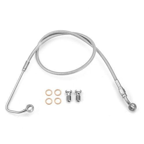 16" 18" Handlebar Braided Upper Brake Line Kit For Harley Softail Fat Boy Lo ABS - Picture 5 of 5