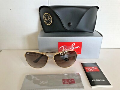 Authentic Ray-Ban Aviator Sunglasses RB3293 Case Cloth Gold