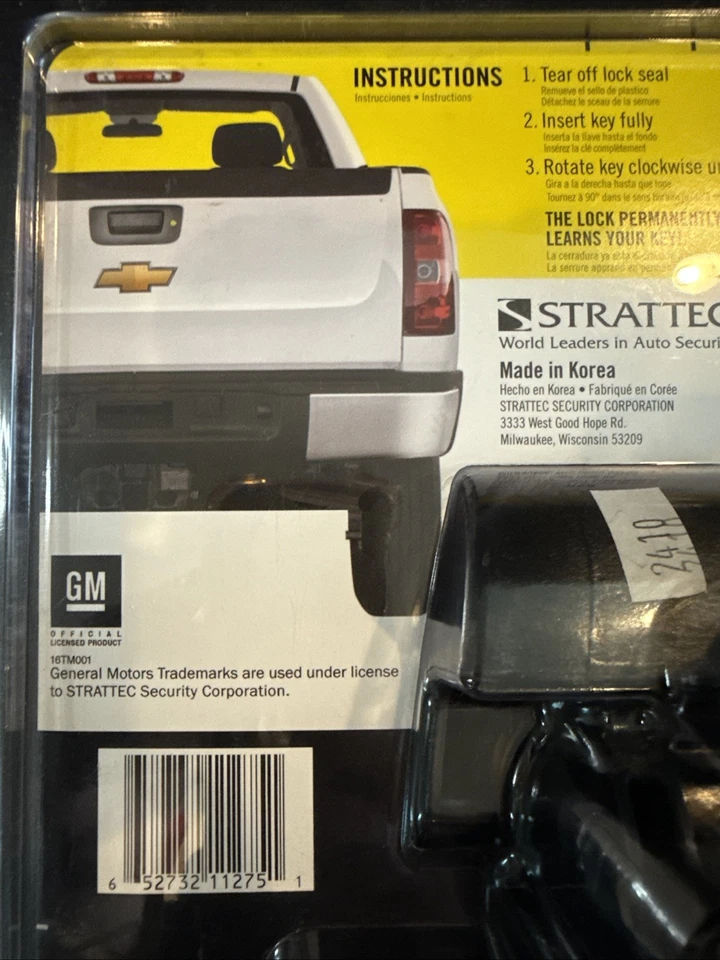 NUEVO Manija de puerta trasera con bloqueo de perno 5922987 gm camiones Chevy Silverado/Sierra 2007-2013 Foto 4 de 4