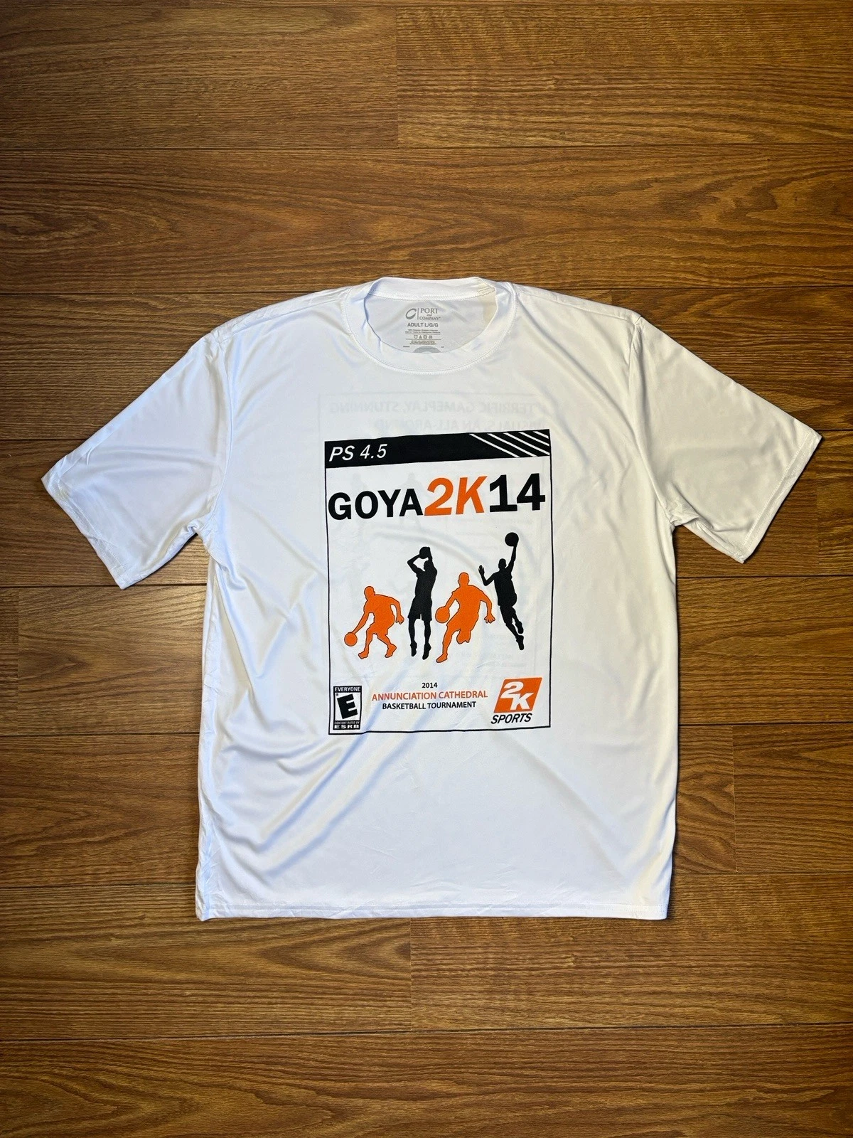 GOYA 2K14 Basketball Tournament T-Shirt Adult Large White 2K Sports Parody Rare