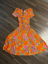 Farm Rio x Anthropologie Short-Sleeve V-Neck Ruched Midi Dress Women’s Small NWT