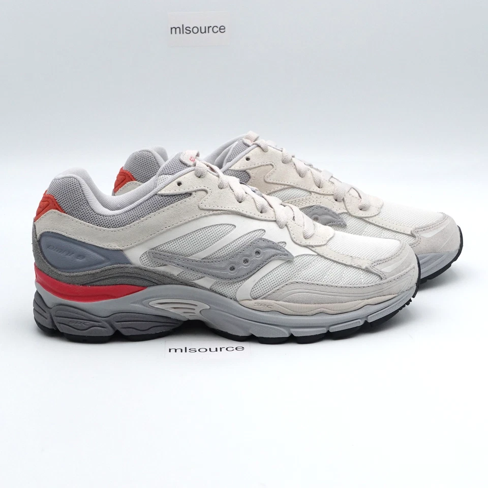 7码男式/8.5女式Saucony ProGrid Omni 9高级麂皮绒运动鞋象牙白 — 第 3/4 张图片