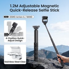 Adjustable Quick-Release Selfie Stick for Dji Osmo Action 6/NANO/360/5 Pro/4/3