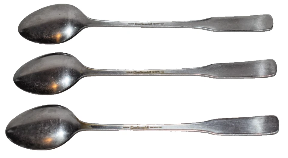 3 cucharas de té heladas cubiertos de acero inoxidable Continental Silver Japón CSS14 7 3/8" Foto 2 de 3