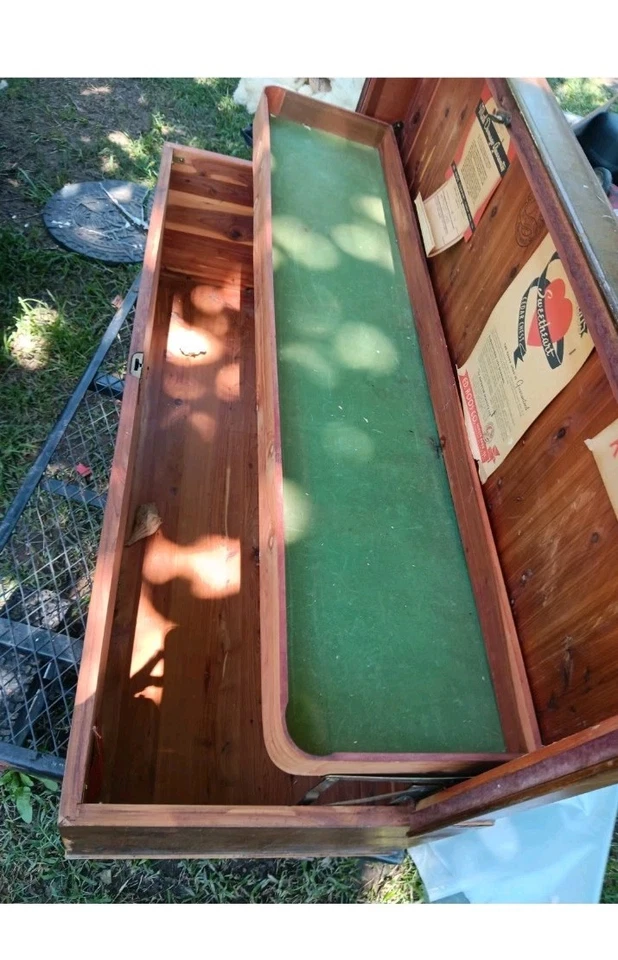 Cofre de cedro Roos Sweetheart Forest Park, Il vintage de los años 50 Foto 4 de 4