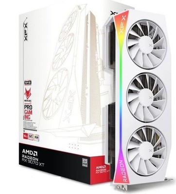 Grafikkarte XFX Radeon RX 9070XT MERCURY Gaming RGB 16GB OC White - 16GB GDDR6, 