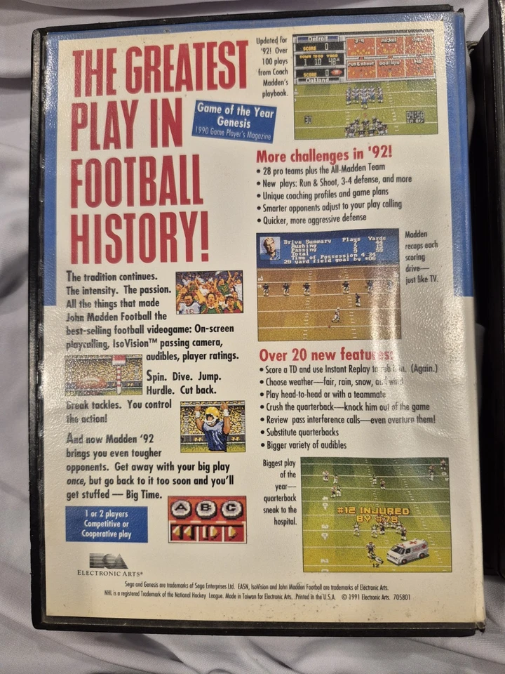 Sega Genesis Lot Bundle 4 Games With Cases Most Complete CIB NHL, NFL, FIFA - Image 2 of 4